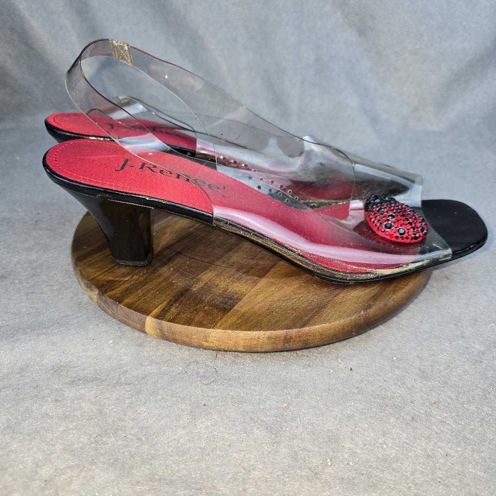 J.Reneè Rhinestone Ladybug 🐞 Sandals Size 11M